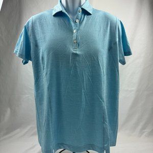 FootJoy Polo Shirt Womens Size Large Light Blue Short Sleeve